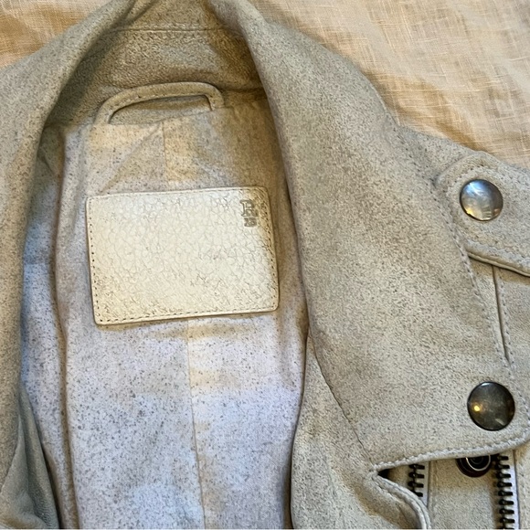 R13 White Leather Motorcycle Jacket - Picture 5 of 6